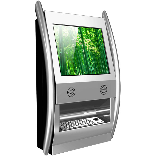 Sleek design public information kiosk