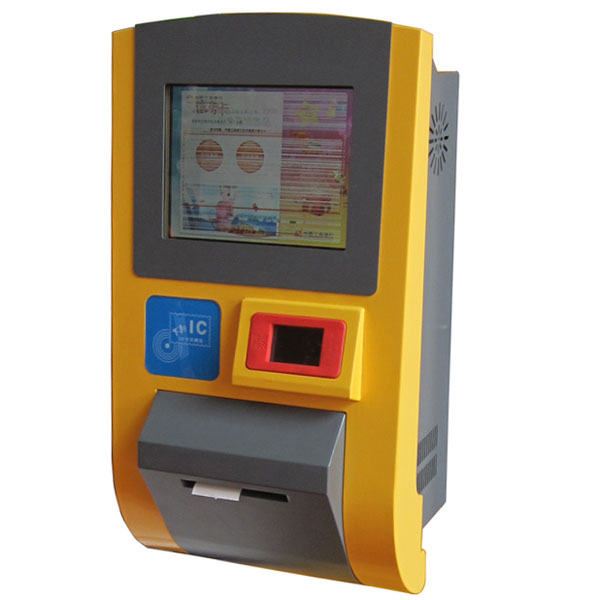 Wall mount self service terminal with RFID reader,