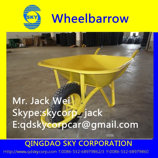 metal wheelbarrow