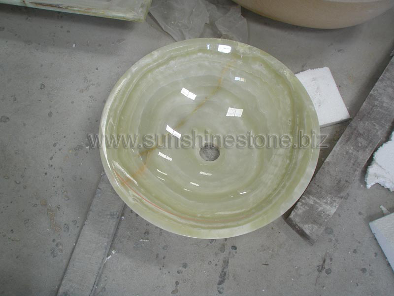 Green Onyx Vessel Sink