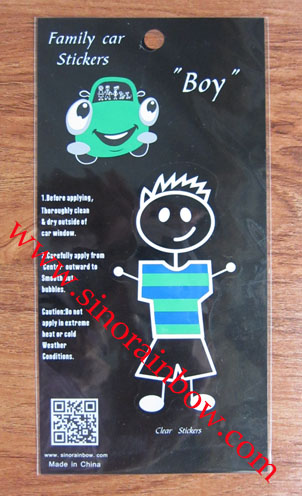 Custom Full Color Family Car Sticker--Boy