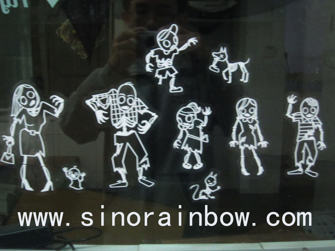 9 Characters Zombie Family Car Stickers