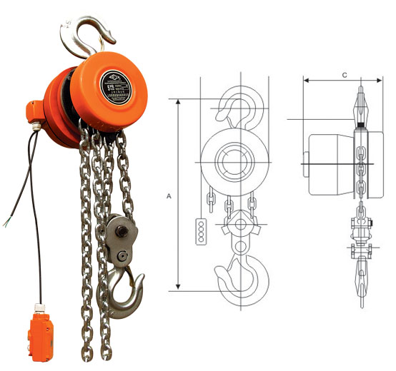 Electric Hoists with Water-Proof Switch