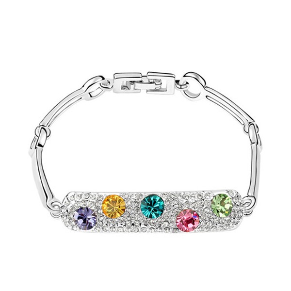 Pure Age Crystal Bracelet/Anklets-Multiple Colors-