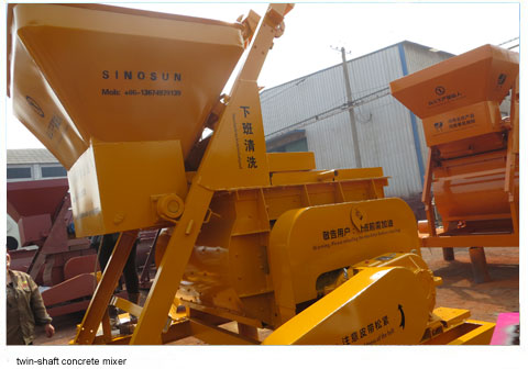 Twin-shaft Concrete Mixer