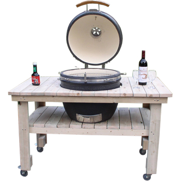 bbq grill with wooden table  HTL-21W2