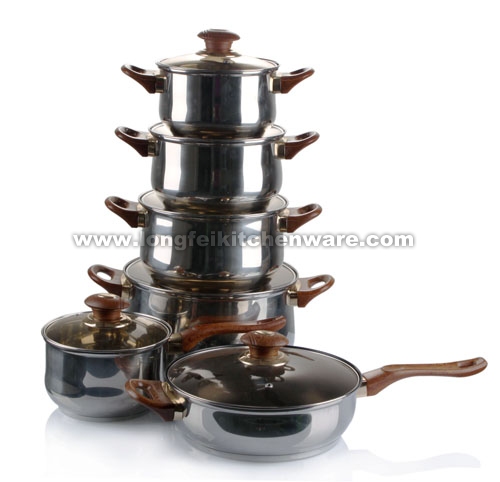 12pcs Stainless Steel Cookware Set 