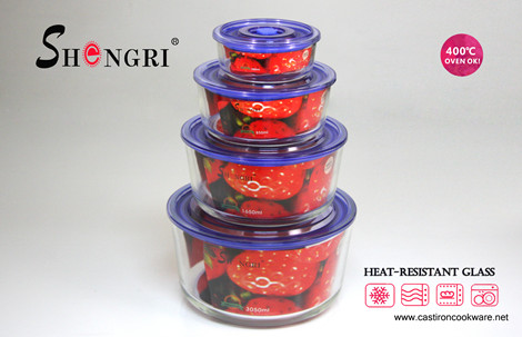 blue round airtight food container set