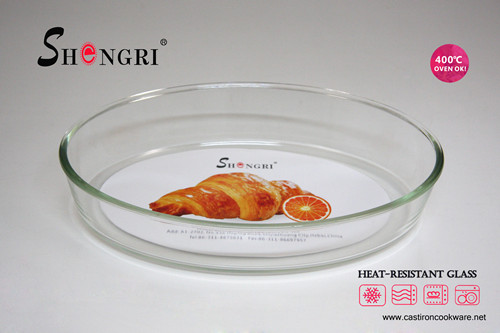 2L oval pyrex glass baking dish