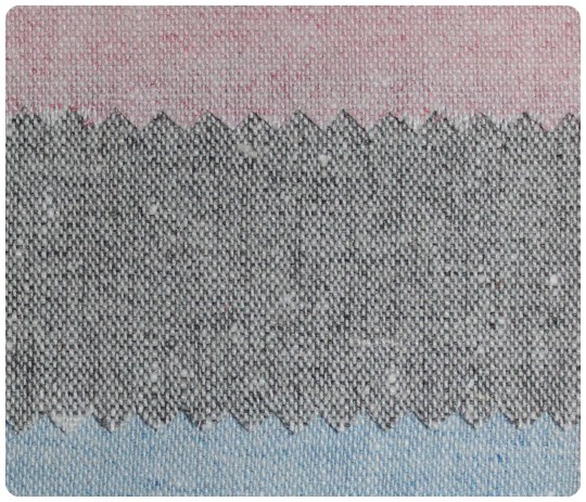 Plain weave Fabric Blended  Yarn dyed Cotton Linen
