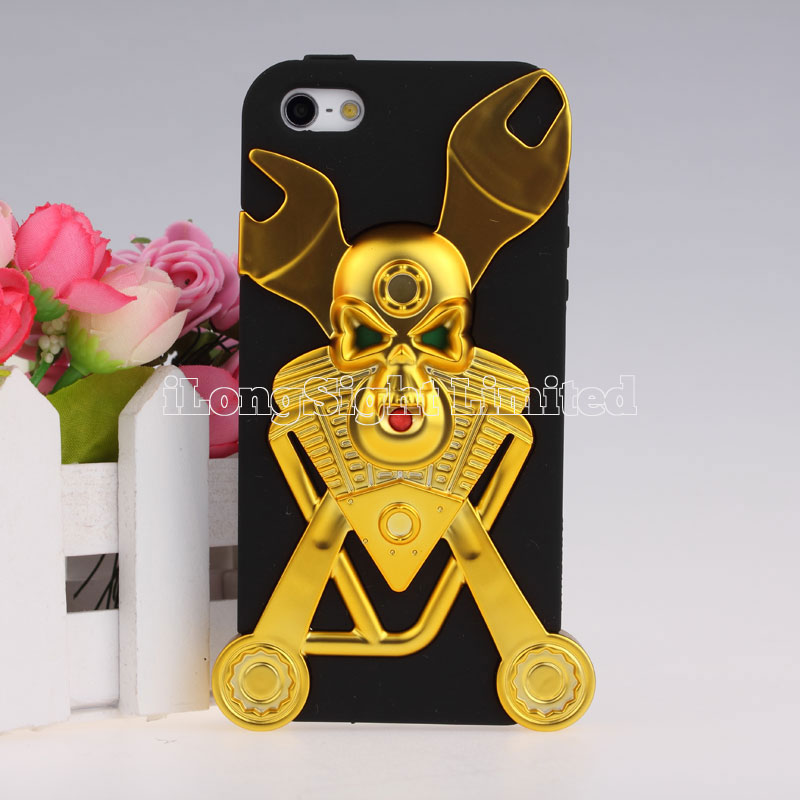 Cool Skull Silicone + Plastic Case for iPhone 5