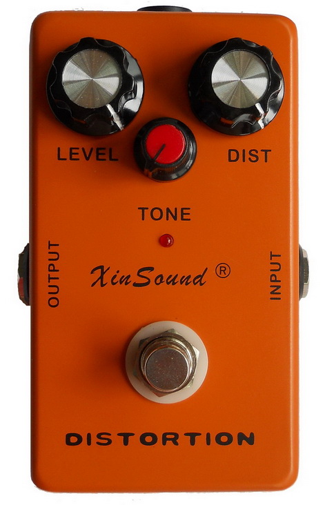 Orange Distortion Guitar Effects Pedal