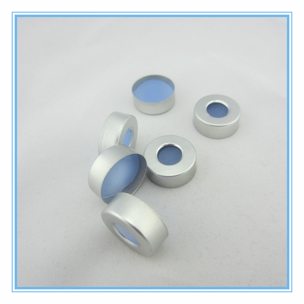 C201 crimp-top aluminum cap, 10mm centre hole　