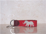 Needlepoint Key Chains, Leather Key Fobs