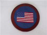 Needlepoint Coasters, Round Coasters, Wooden Coasters