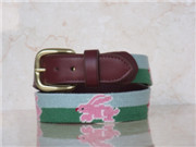 Kid& acute;s Leather Belts, Needlepoint Belts for Children