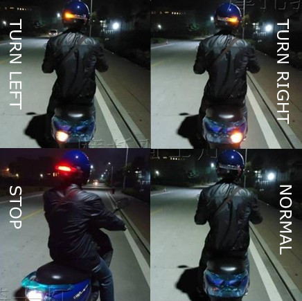 LED Wireless Helmet Turn and Brake Lights