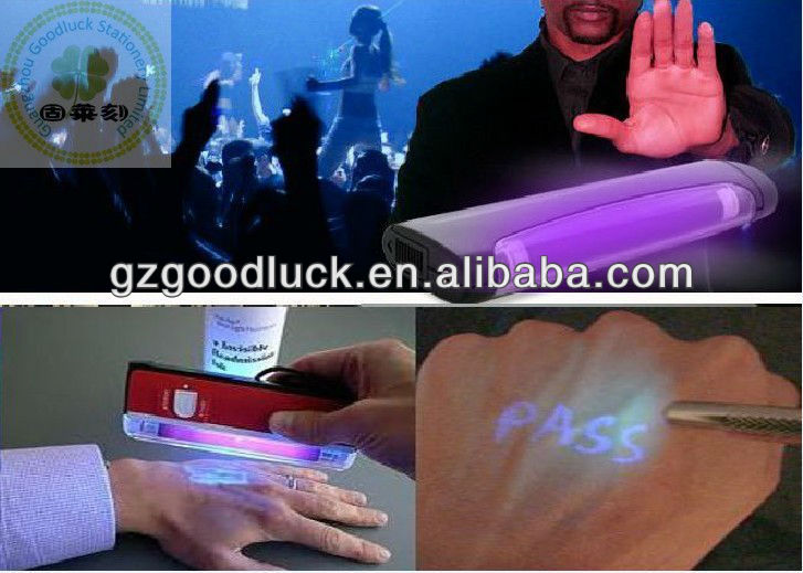 UV ink stamp/secret invisible Stamper uv Ink/Custom UV light stamps