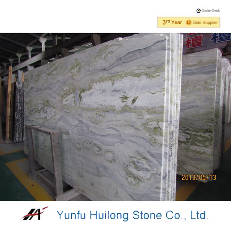 Natural light green marble for luxury buildings 