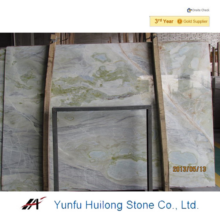 Green marble tiles for home decoration 