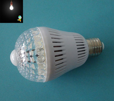 6W 3M infrared led bulb sensor light