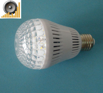6Watt 50Db sound or noise sensor led bulb corridor,passageway delay light