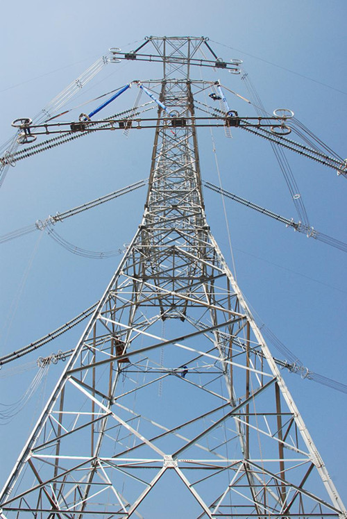 Power transmission line steel tower