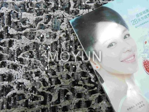 POLY MESH WITH 3MM SEQUIN +5MM SPECAIL SEQUIN EMBROIDERY 50/52& quot;