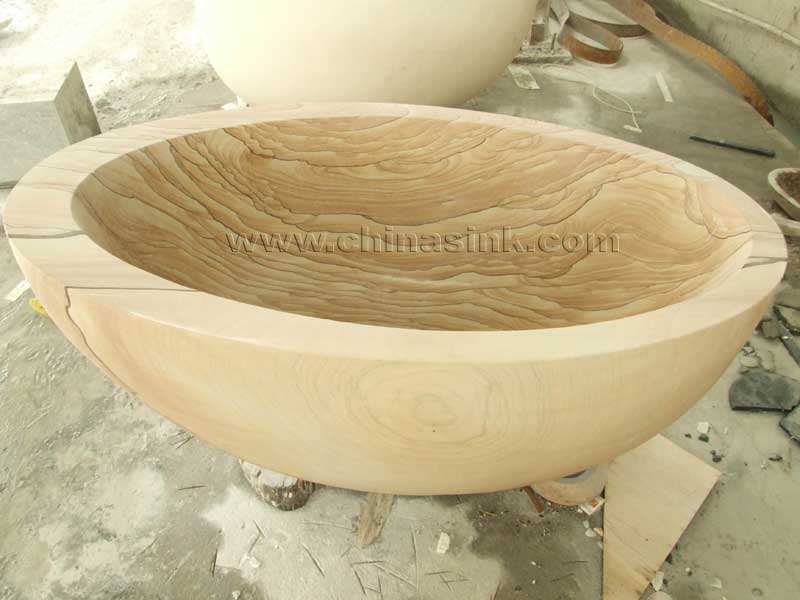 Sandstone bathtub