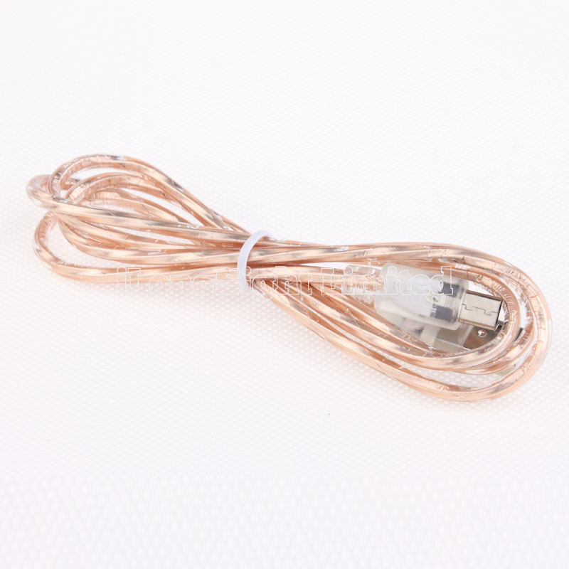 Color transparent Micro USB Data Transfer and Charging Cable For HTC/ Samsung/ Blackberry/ Motorola/ Nokia
