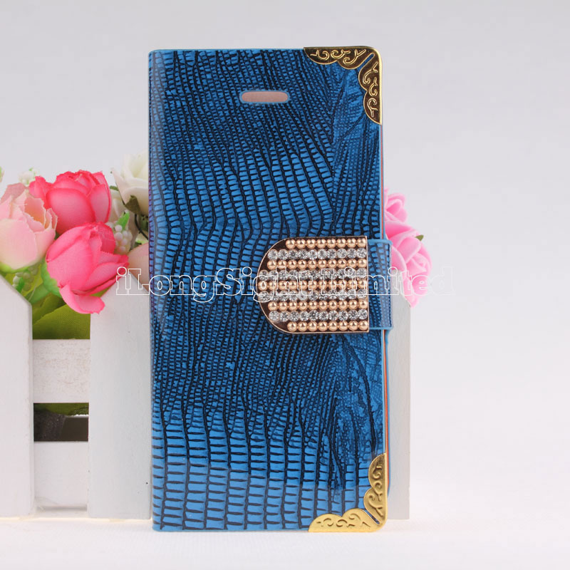 Superstar shiny diamond irregular Lines PU leather Protective shell case for iphone 5