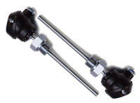 Screw-in RTD temperature probe for heat meters with terminal head