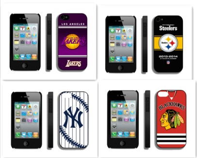 NFL/NBA/NHL/MLB/lakers/steelers/blackhawks/Iphone mobilephone bag 4/4S/5/Samsung GalaxyS4 9500 cellphone case