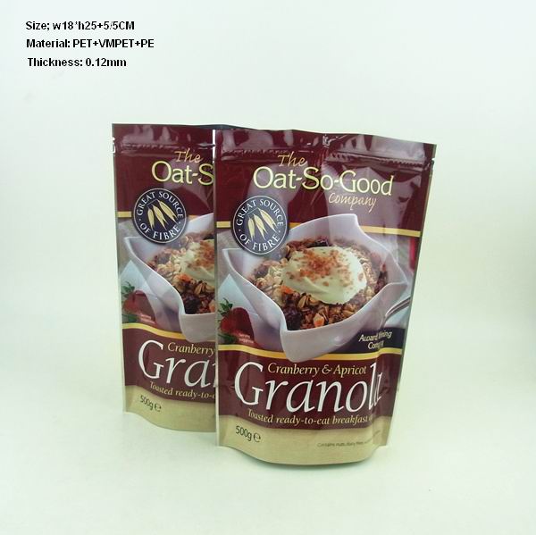 Cranberry and Apricot Snack Plastic Packaging Bags