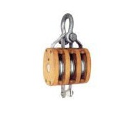 Regular Wood Block, Triple with Shackle