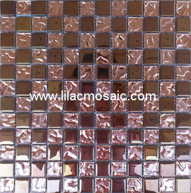 Galvanized Glass Mosaic Tile For Wall Backsplash