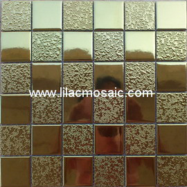 Gold Color Ceramic Mosaic Tile Lobby Restaurant Tile