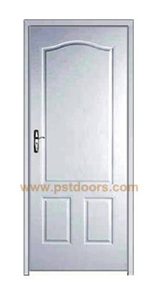 3 panel hollow core metal door with wooden edge 