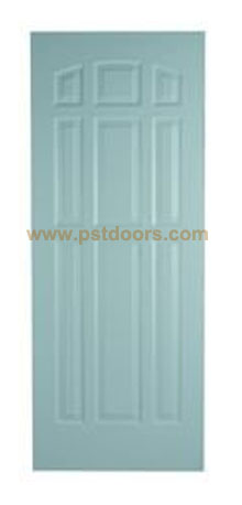 9 panel power coating steel door with steel edge      