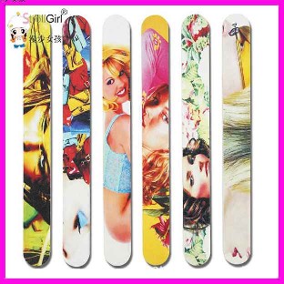 Popular finger nail file with design printing trendy sanding nail file with logo personal nail file emery board manufacture