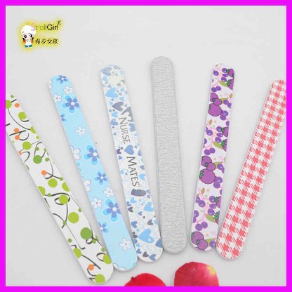 Popular finger nail file with design printing trendy sanding nail file with logo personal nail file emery board manufacture