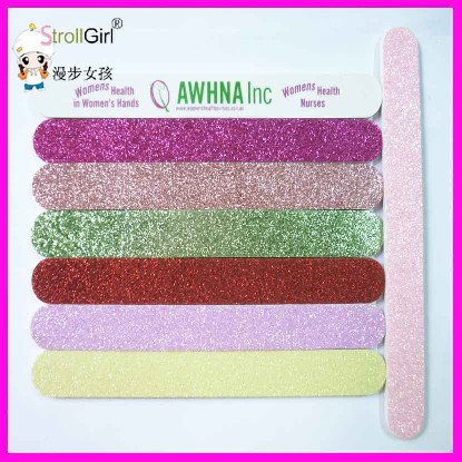 glitter nail file manufacture printing nail file promotion OEM nail file colorful durable using nail file salon