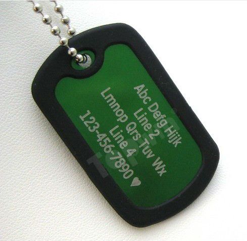 Customized Dog Tag Keychain