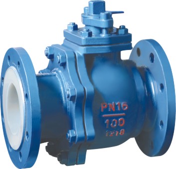 Fluorine plastic lined ball valve