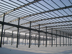 large span steel structure building frame