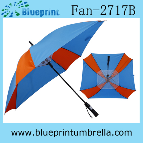 Manual open high quality stick sun fan umbrella 
