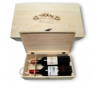 Two bottled wine boxes, packing boxes