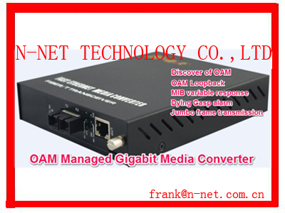 OAM Managed Gigabit Ethernet Fiber Optic Media Converter NT-LM106