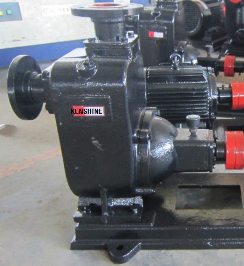 Self priming sewage pump