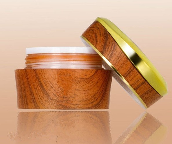 15g 30g 50g Double Wall Acrylic Wooden Cosmetic Jar 
